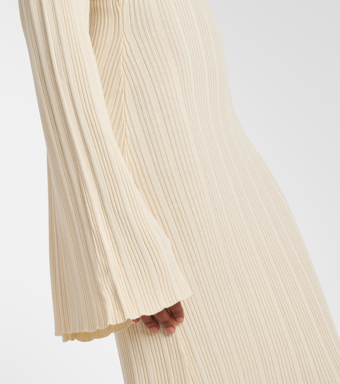 Off-Shoulder-Maxikleid aus einem Leinengemisch | Aya Muse