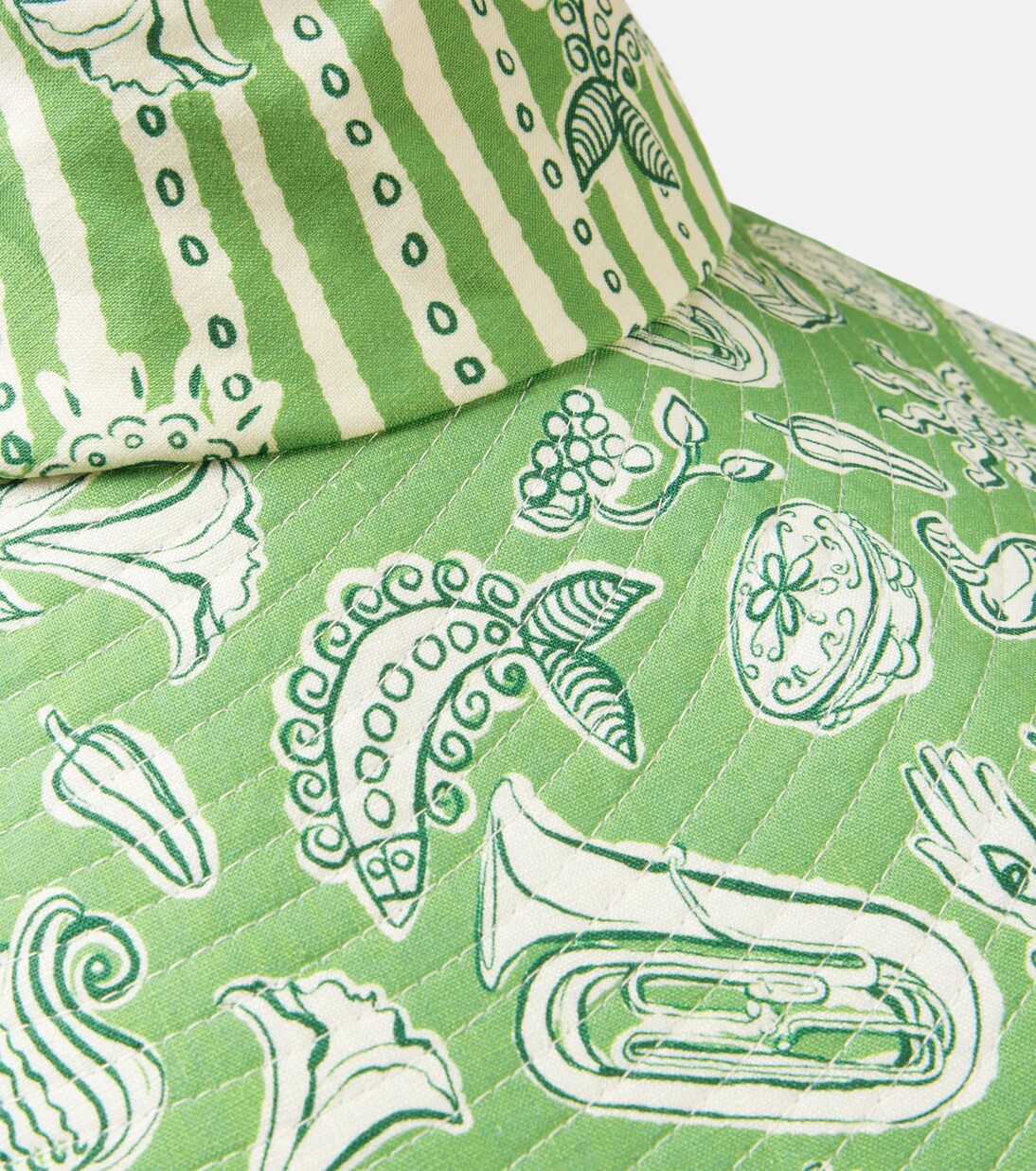Cappello estivo Lula in lino stampato a righe per uno stile giovane e fresco