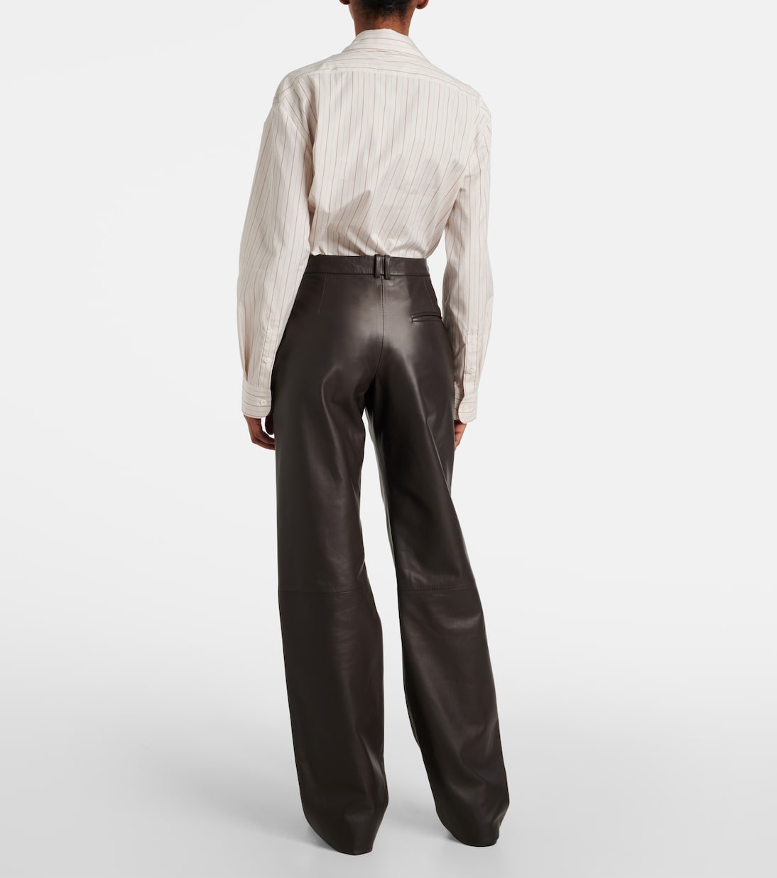 Pantaloni regular Selviese in pelle | The Row