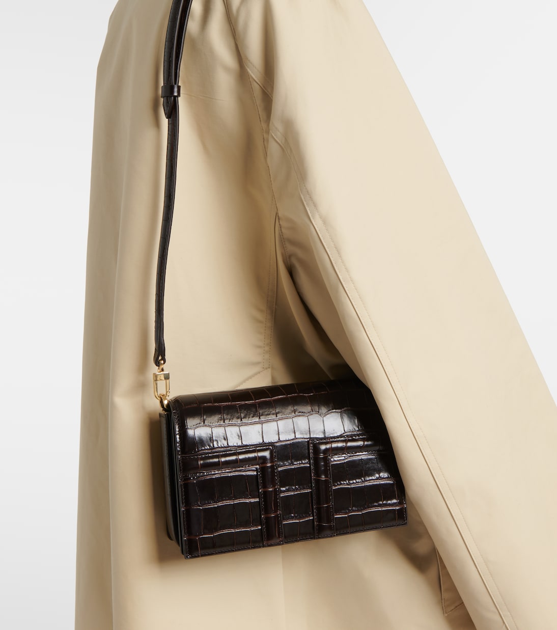 T-Flap Mini croc-effect tote bag | Toteme