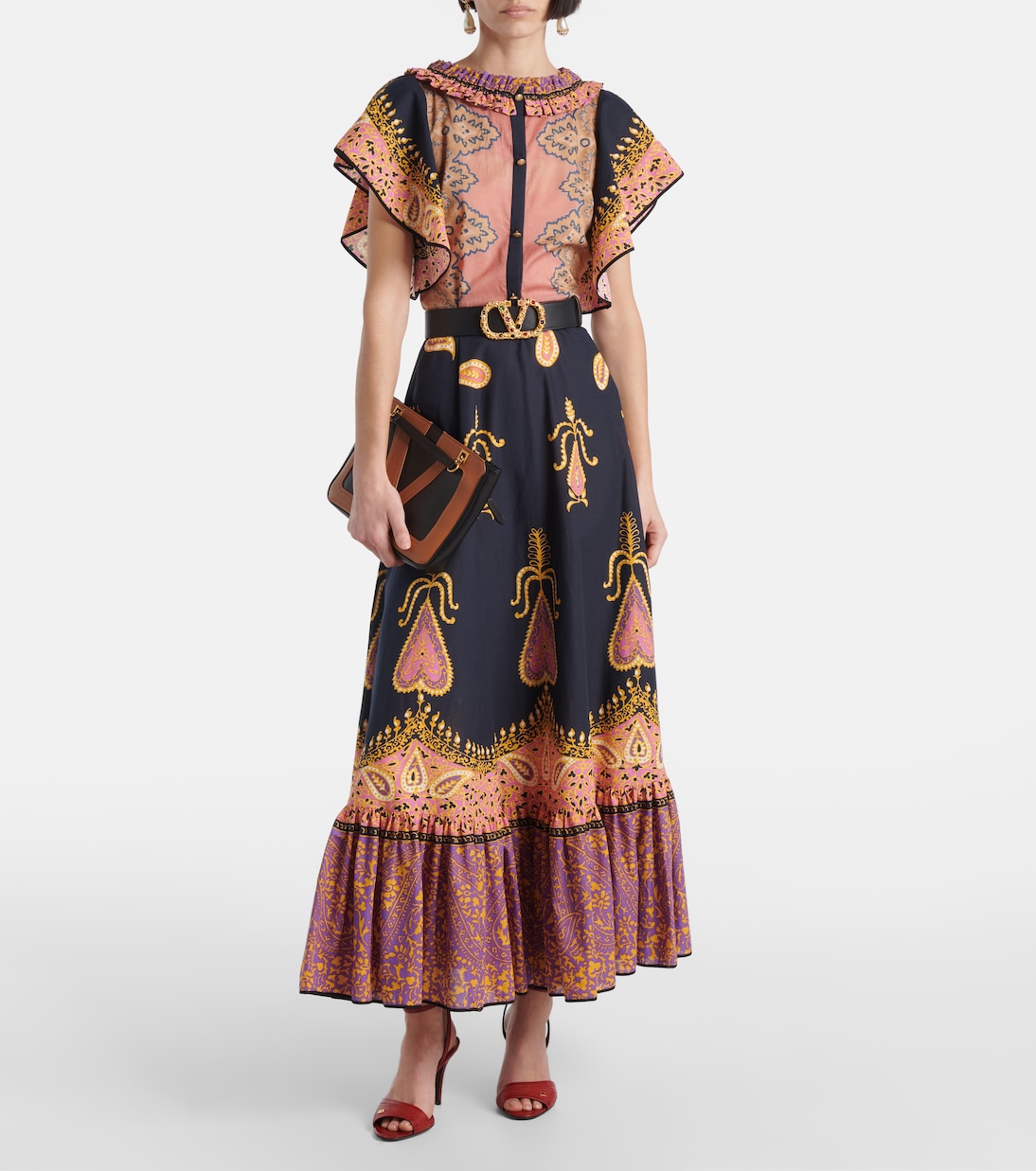 Robe longue en coton | Valentino