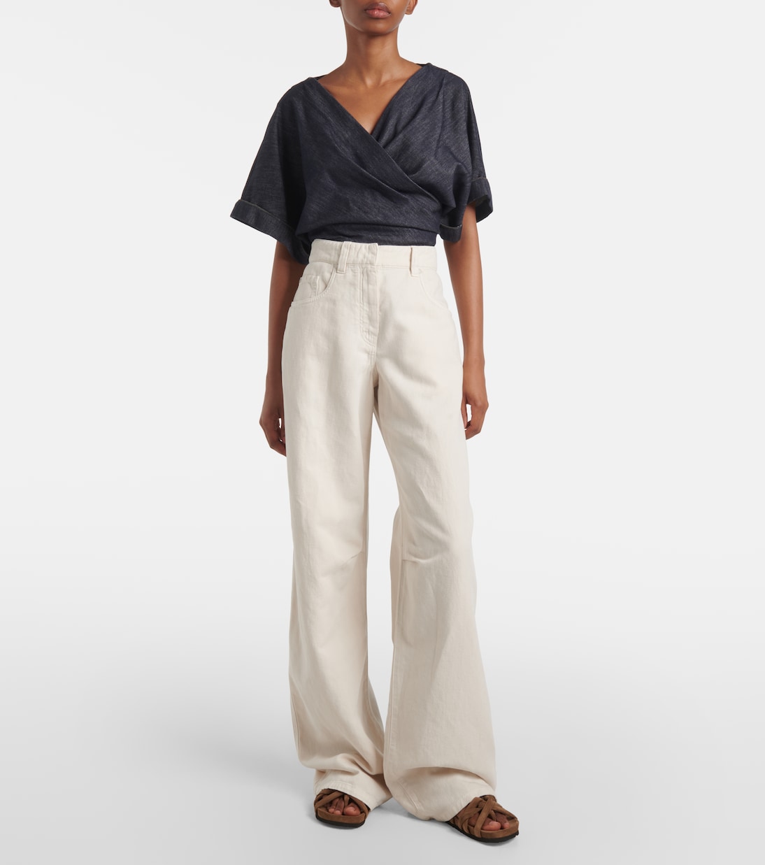 Jeans a gamba larga | Brunello Cucinelli