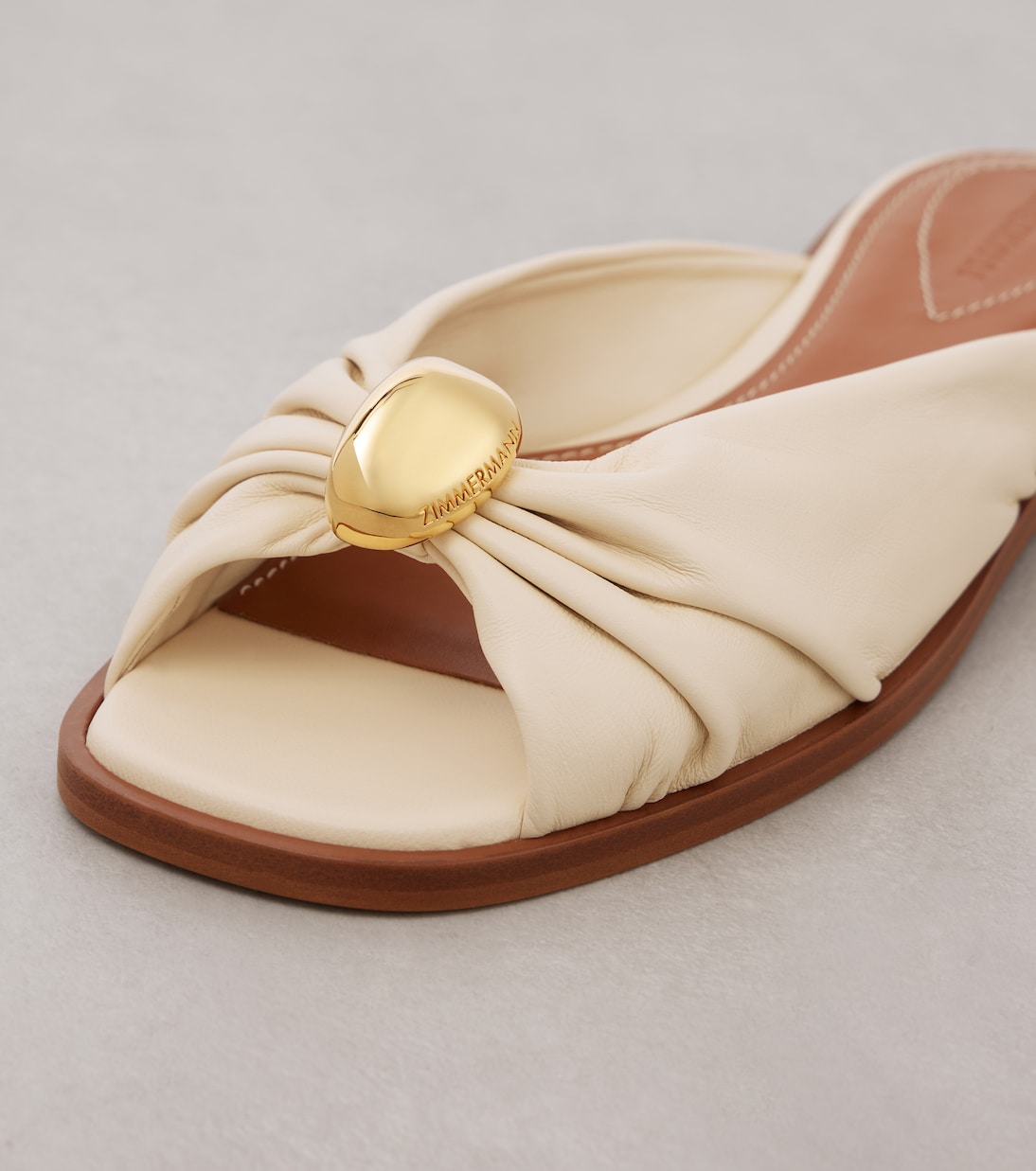 Gleam leather slides | Zimmermann