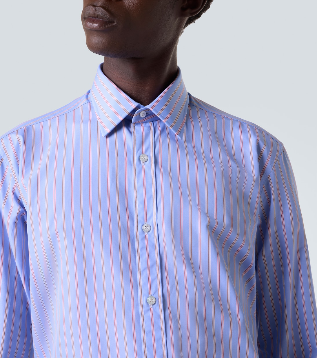 Striped cotton poplin shirt | Charvet