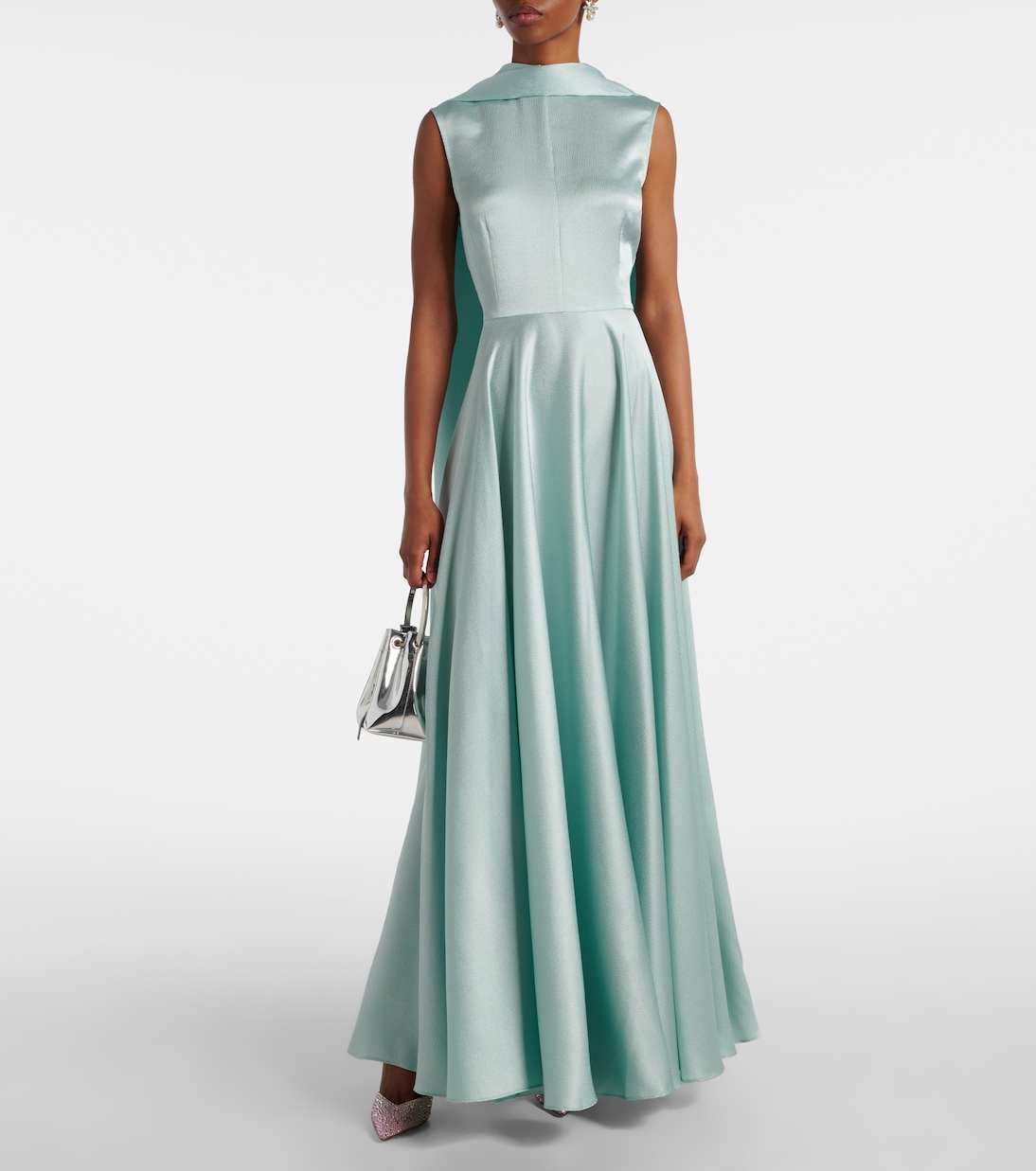 Abito lungo Emelia in raso | Solace London
