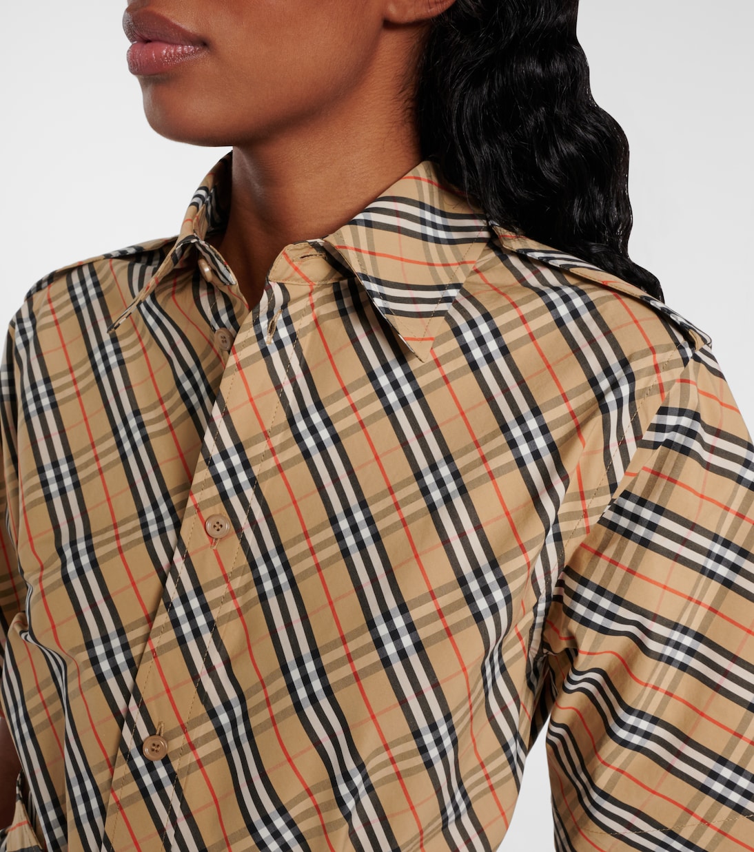 Abito chemisier Burberry Check in cotone | Burberry