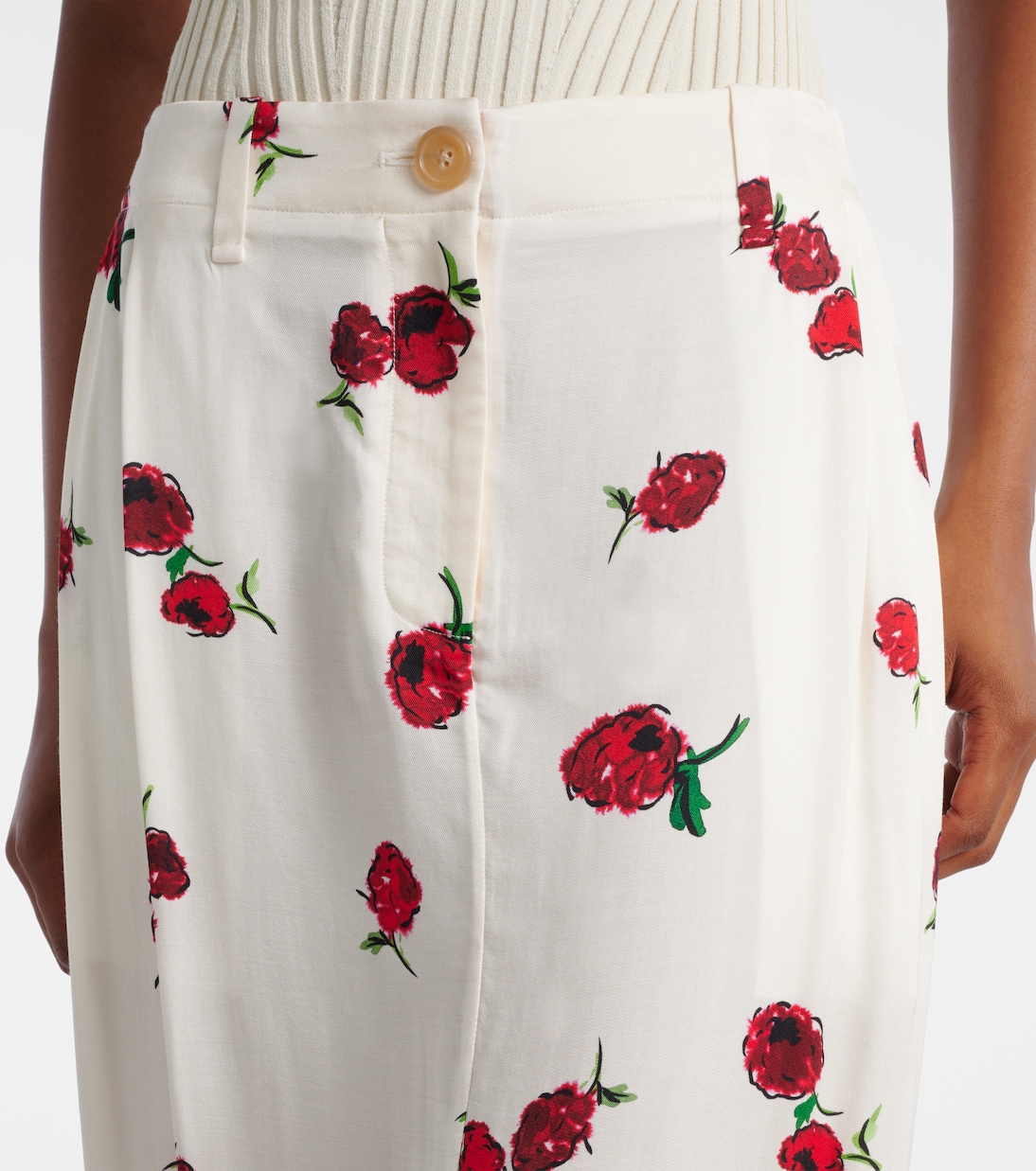 Lucian printed twill maxi skirt | Khaite