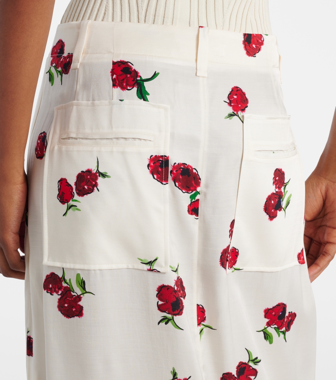 Lucian printed twill maxi skirt | Khaite