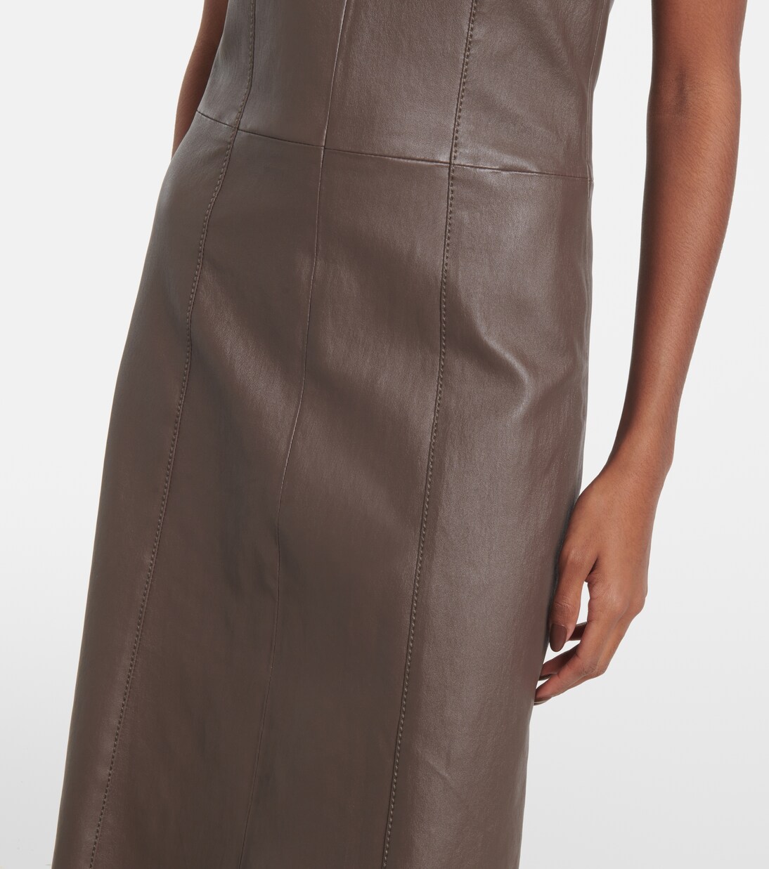Leather midi dress | Joseph