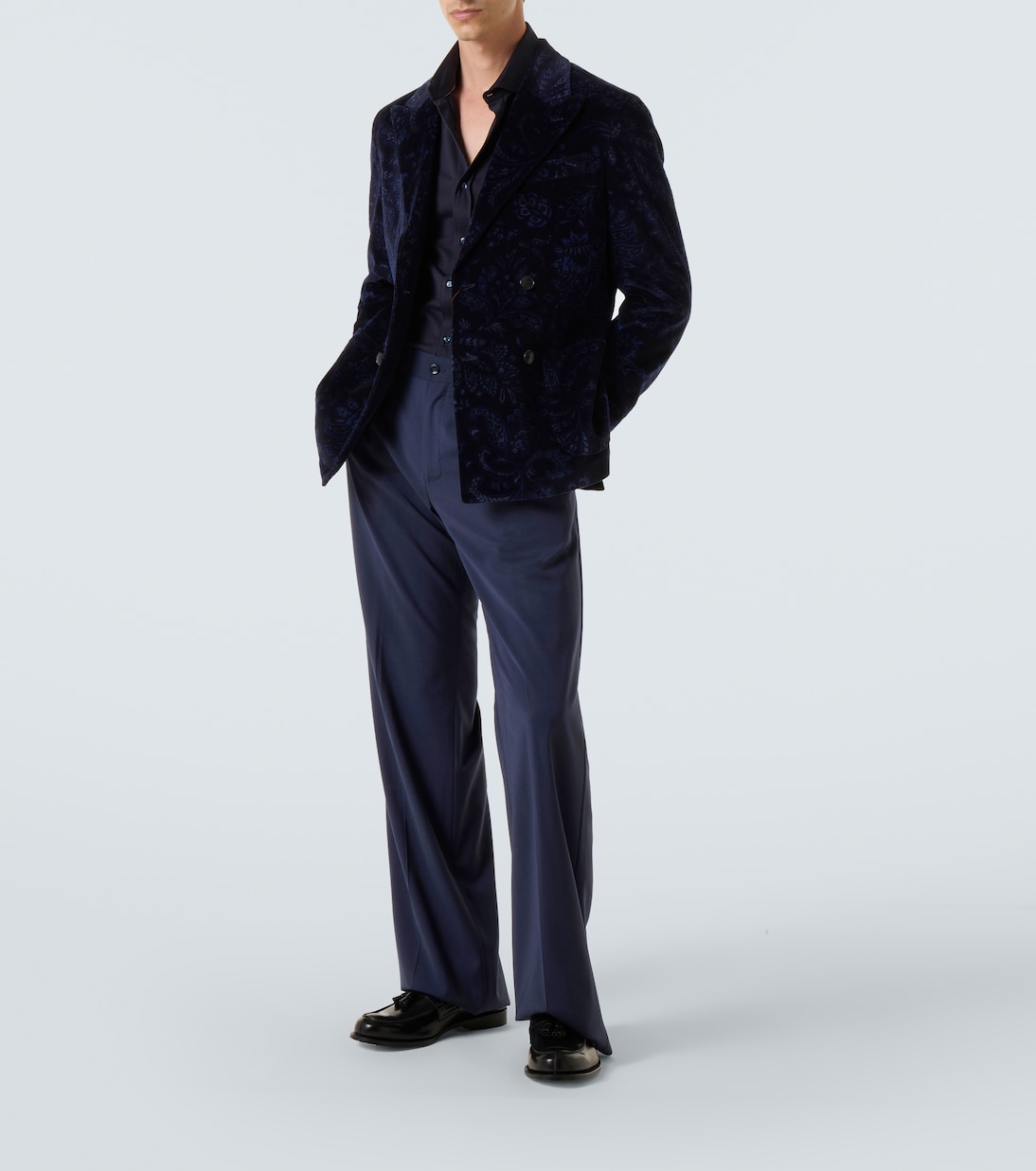 Blazer de terciopelo en mezcla de algodón | Etro