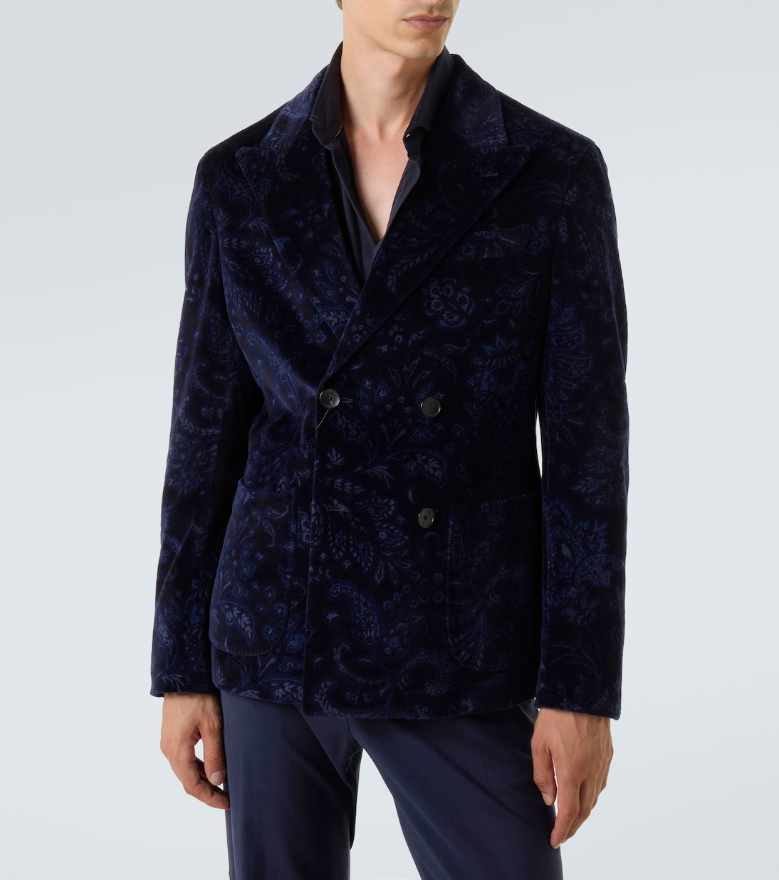 Blazer de terciopelo en mezcla de algodón | Etro