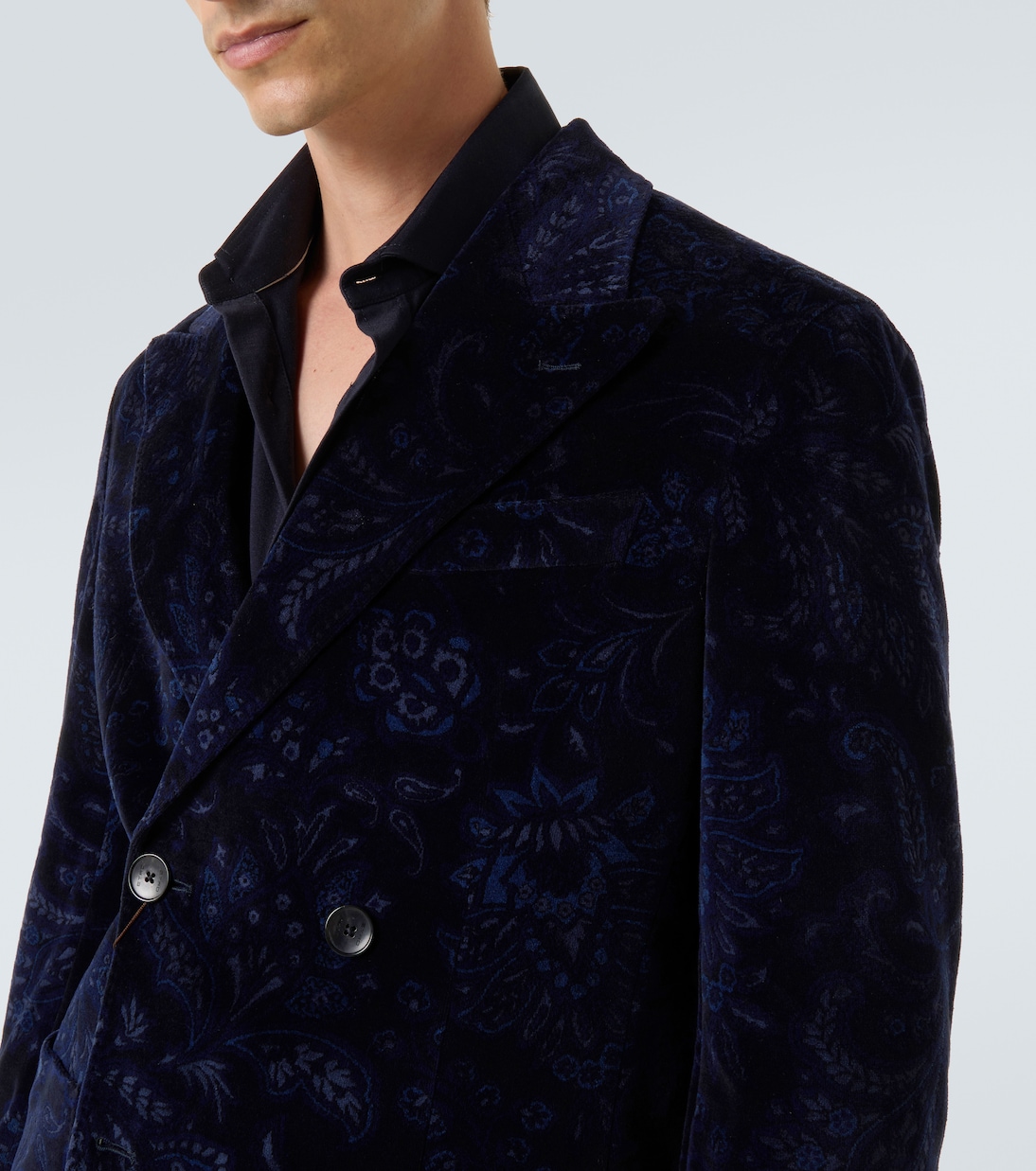 Blazer de terciopelo en mezcla de algodón | Etro
