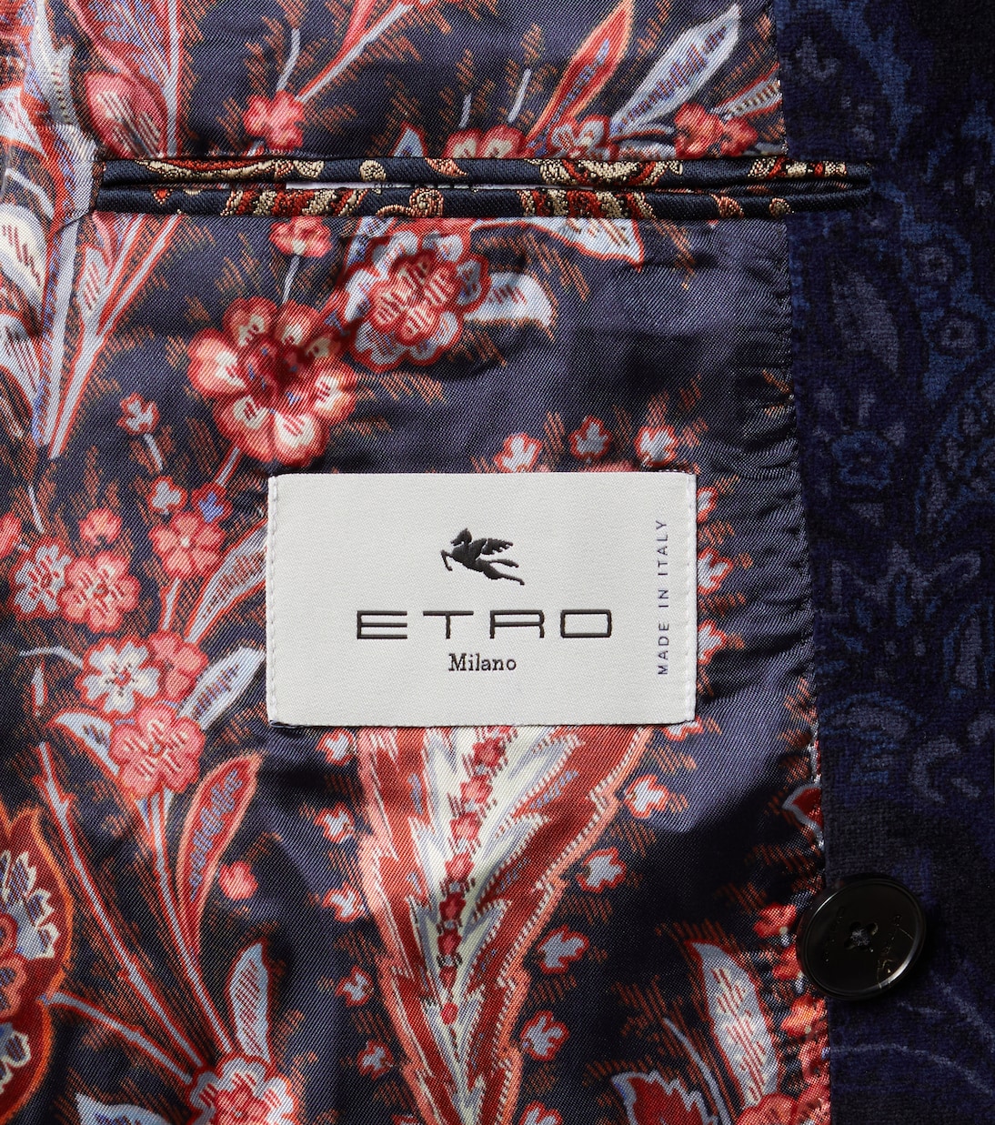 Blazer de terciopelo en mezcla de algodón | Etro