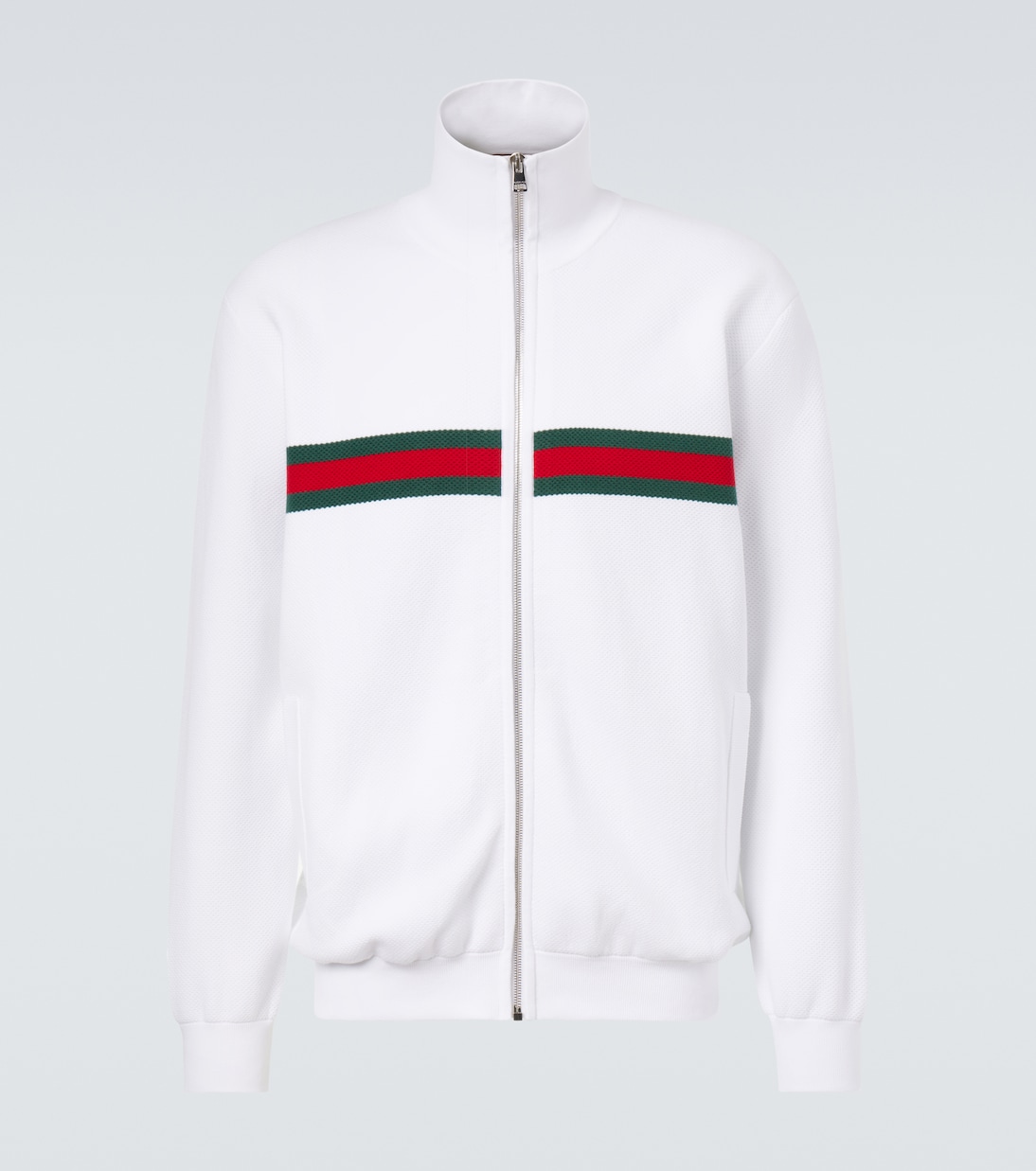 Web Stripe cotton-blend track jacket | Gucci