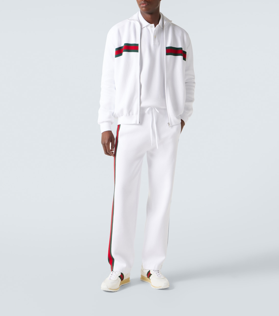 Web Stripe cotton-blend track jacket | Gucci
