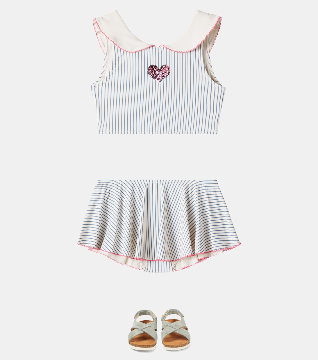 Bikini Gina rayé à ornements | Konges Sløjd