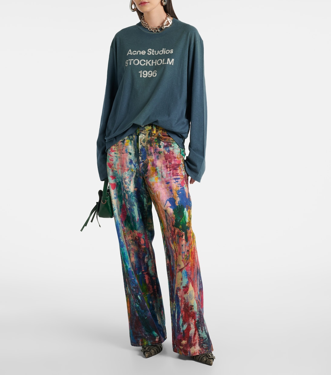 Top distressed in jersey di misto cotone | Acne Studios