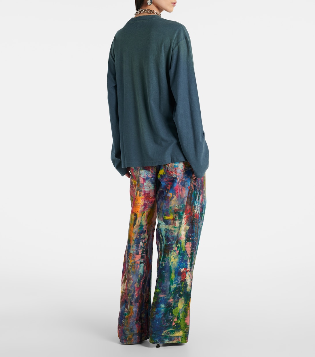 Top distressed in jersey di misto cotone | Acne Studios