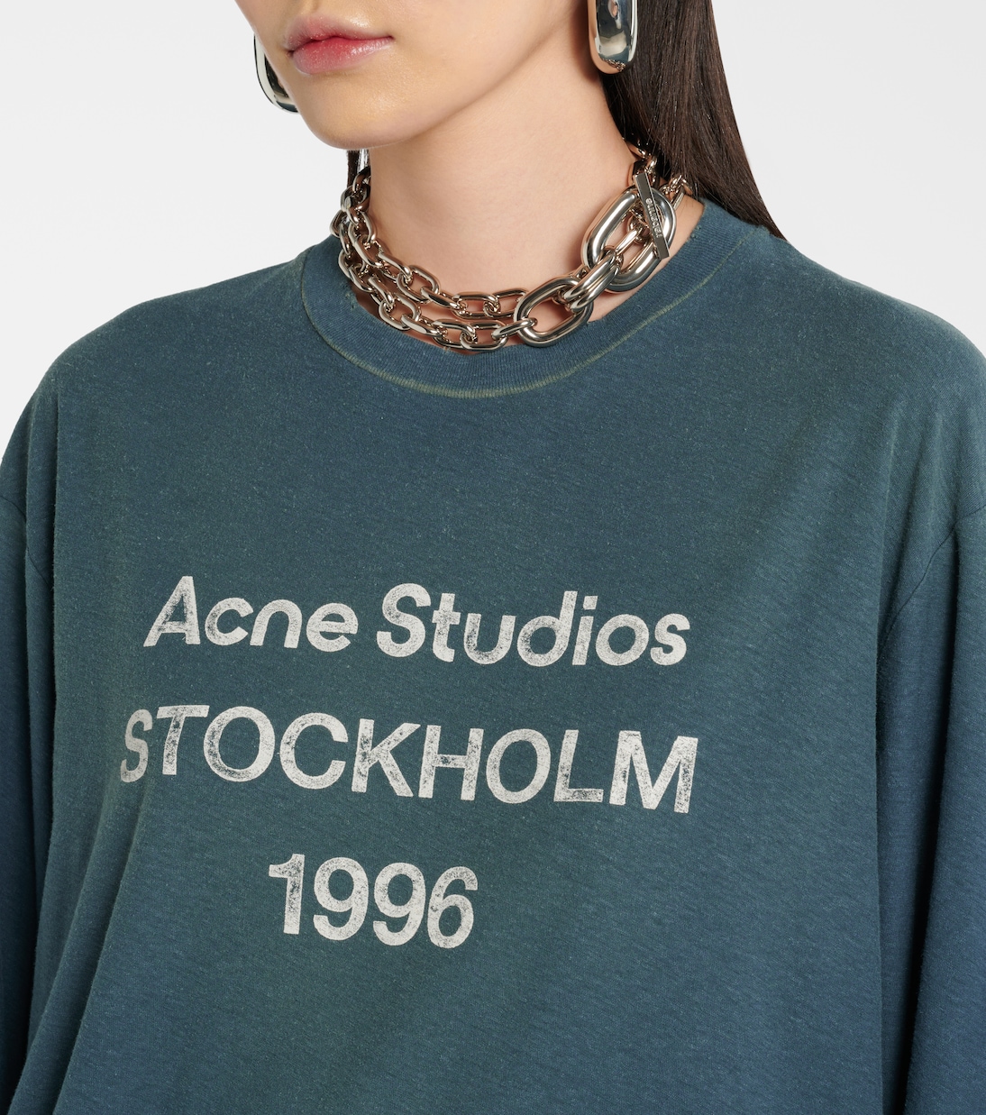 Top distressed in jersey di misto cotone | Acne Studios