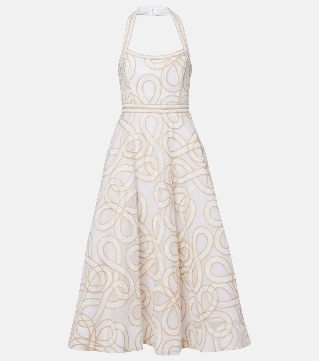 Vestido midi Irena bordado | Rebecca Vallance
