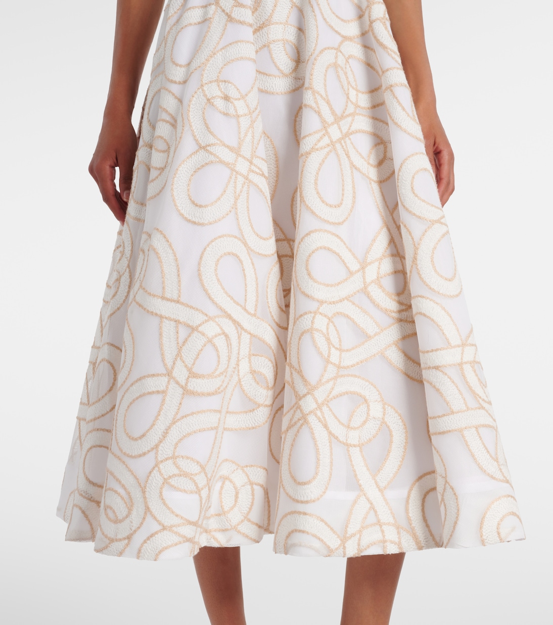 Vestido midi Irena bordado | Rebecca Vallance