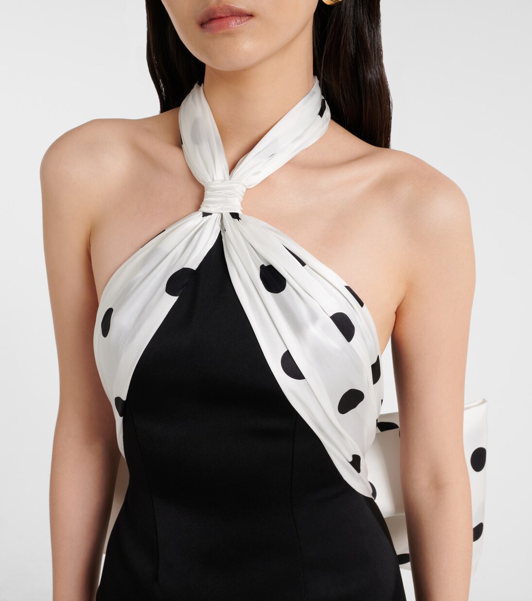 Polka-dot halterneck gown | David Koma