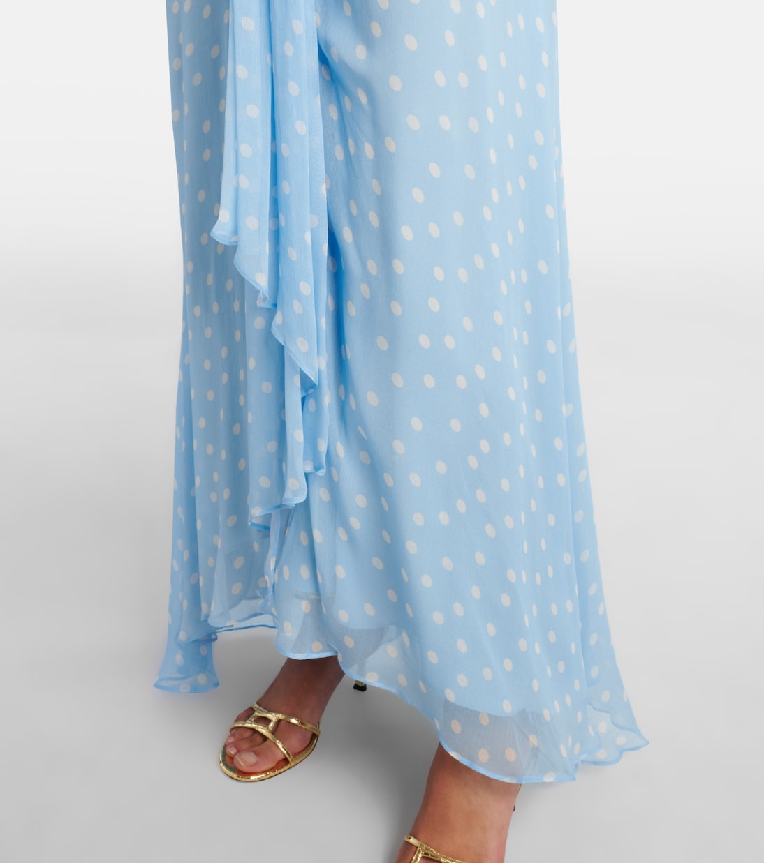 Meera polka-dot shirred gown | Rixo