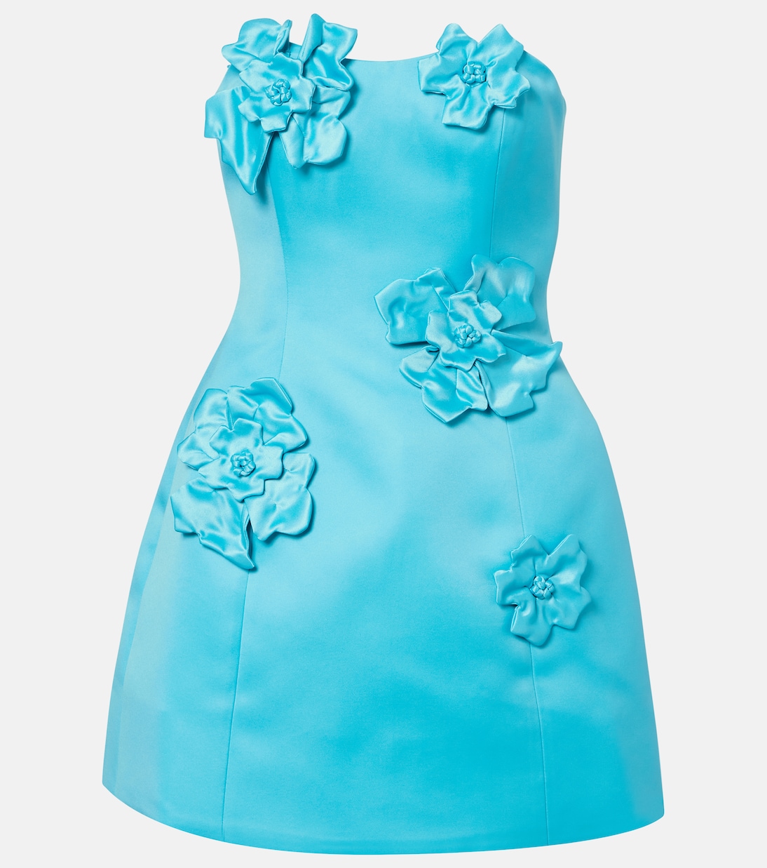 Rosario floral-appliqué bustier dress | Leo Lin