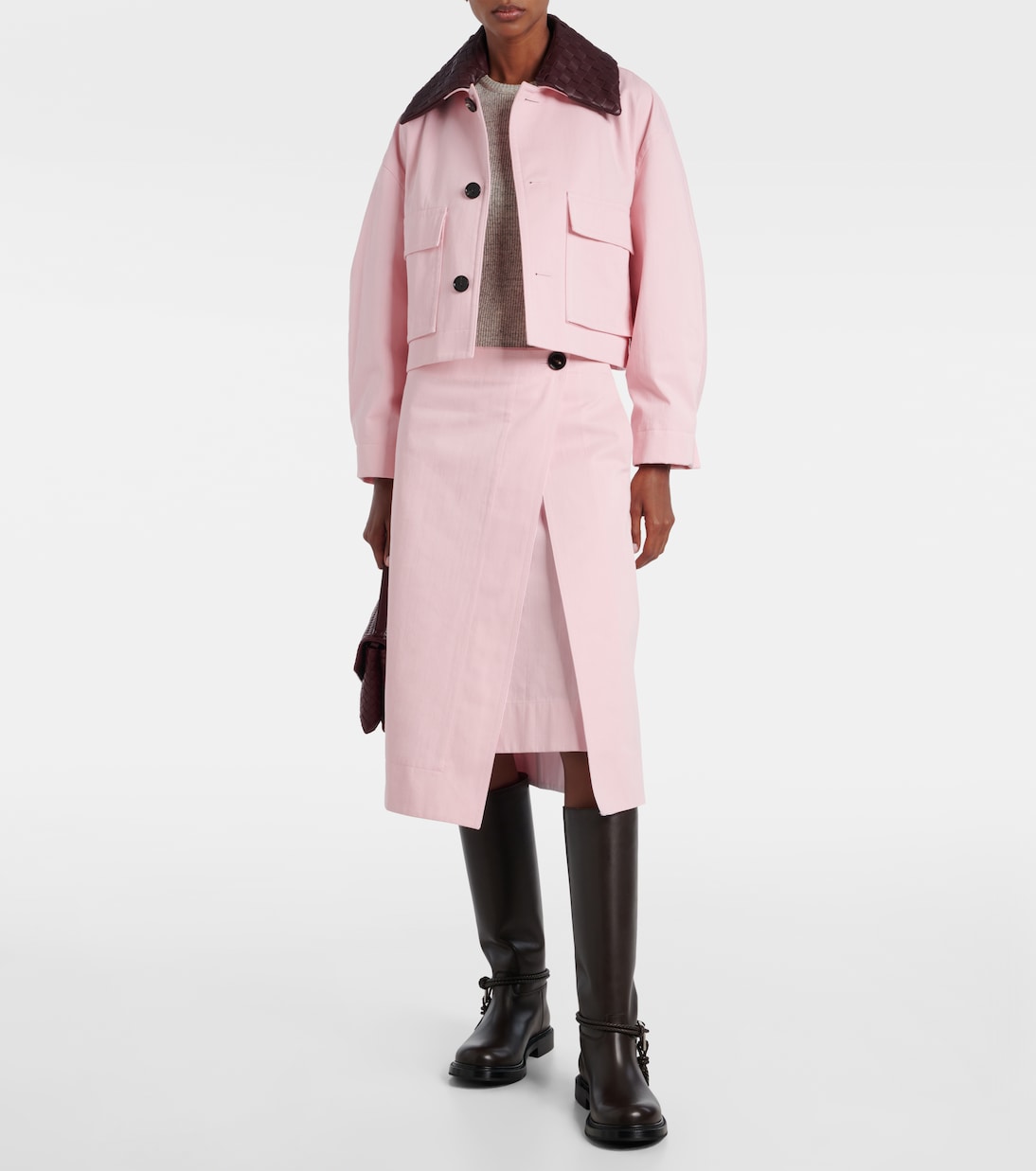 Leather knee-high boots | Bottega Veneta