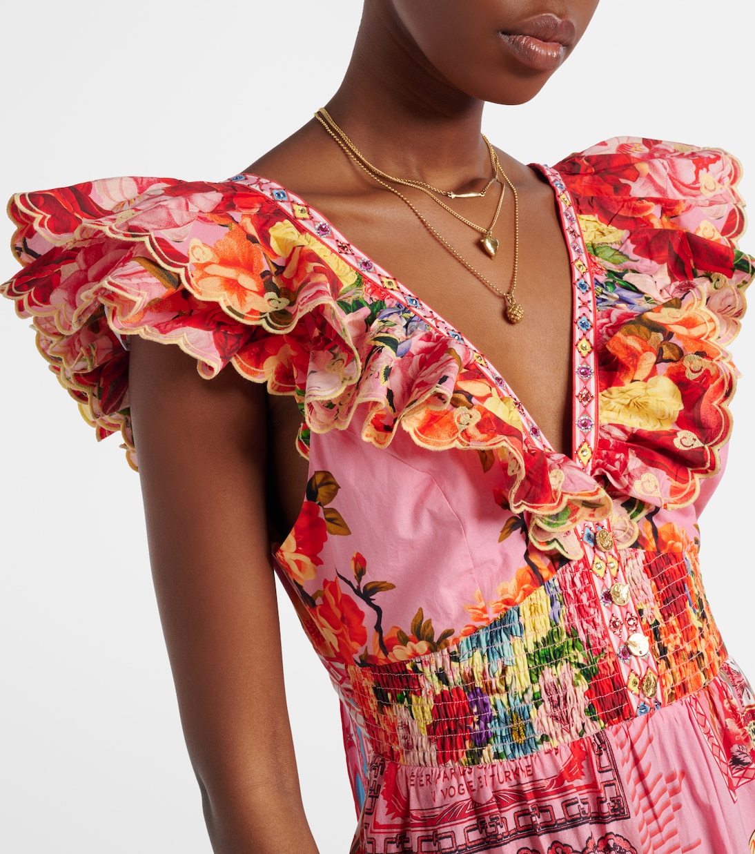 Maxikleid Collage Kingdom aus Baumwolle | Camilla