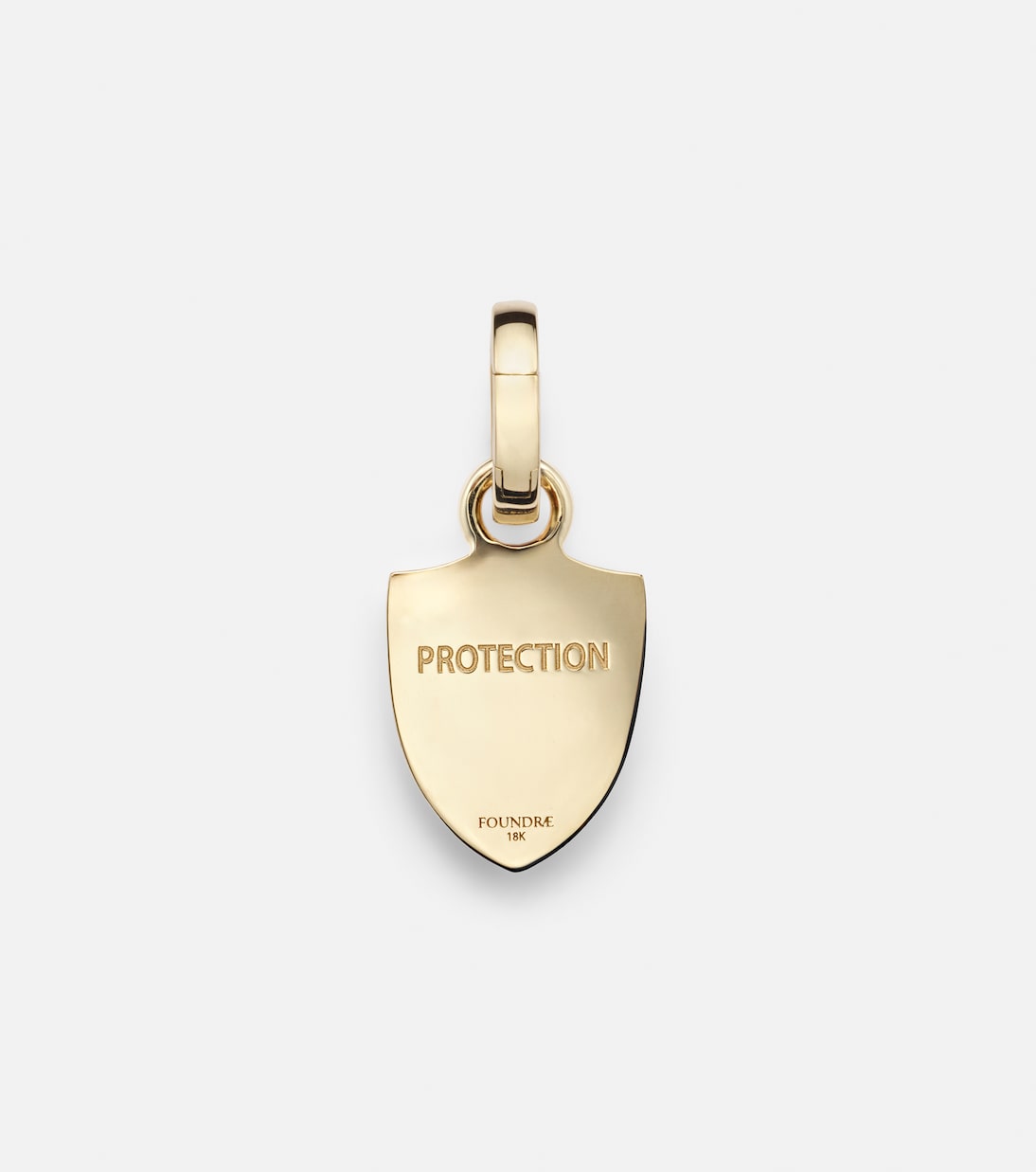 Protection Miniature Crest 18kt gold pendant with diamonds | FoundRae