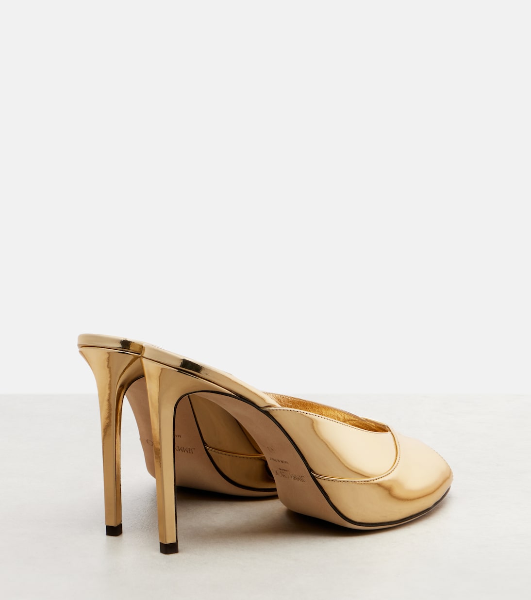 Brigitte 100 mirrored leather mules | Jimmy Choo