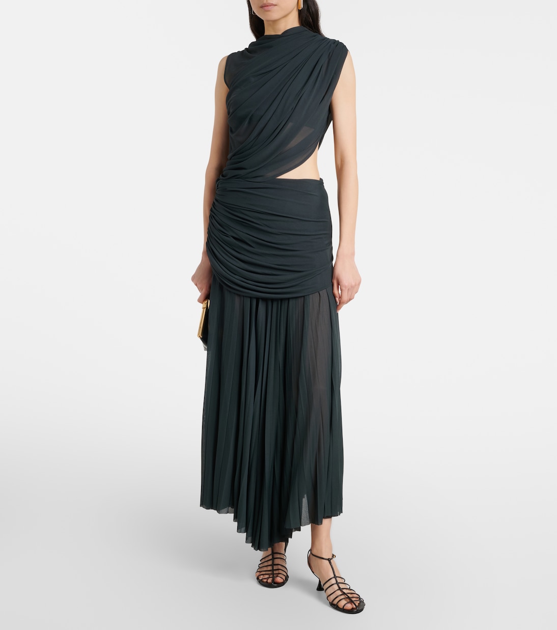 Irma挖剪垂褶针织中长连衣裙 | Proenza Schouler