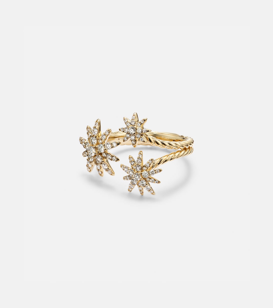 Starburst 18kt gold ring with diamonds | David Yurman