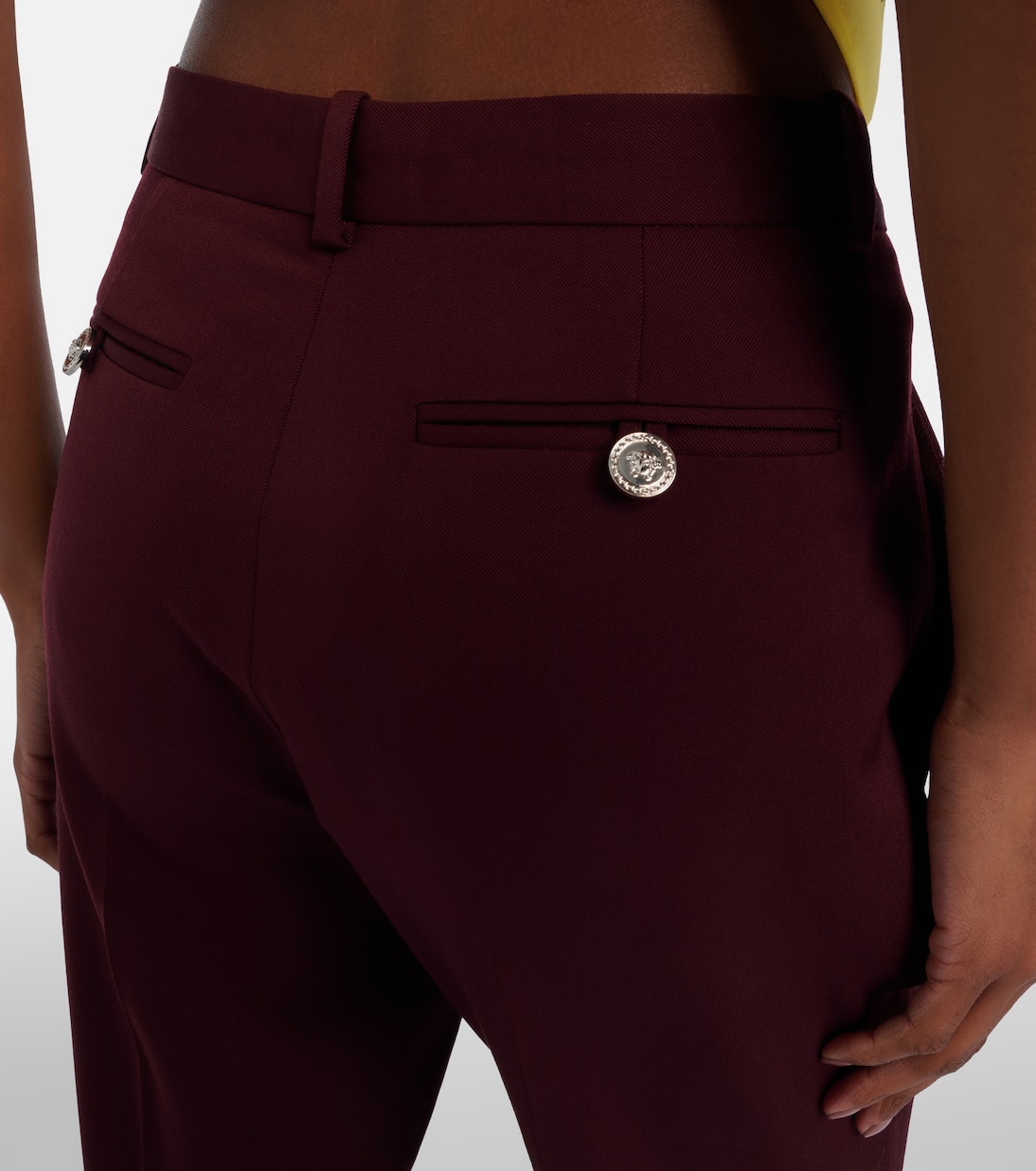 Schlaghose aus Wolle | Versace