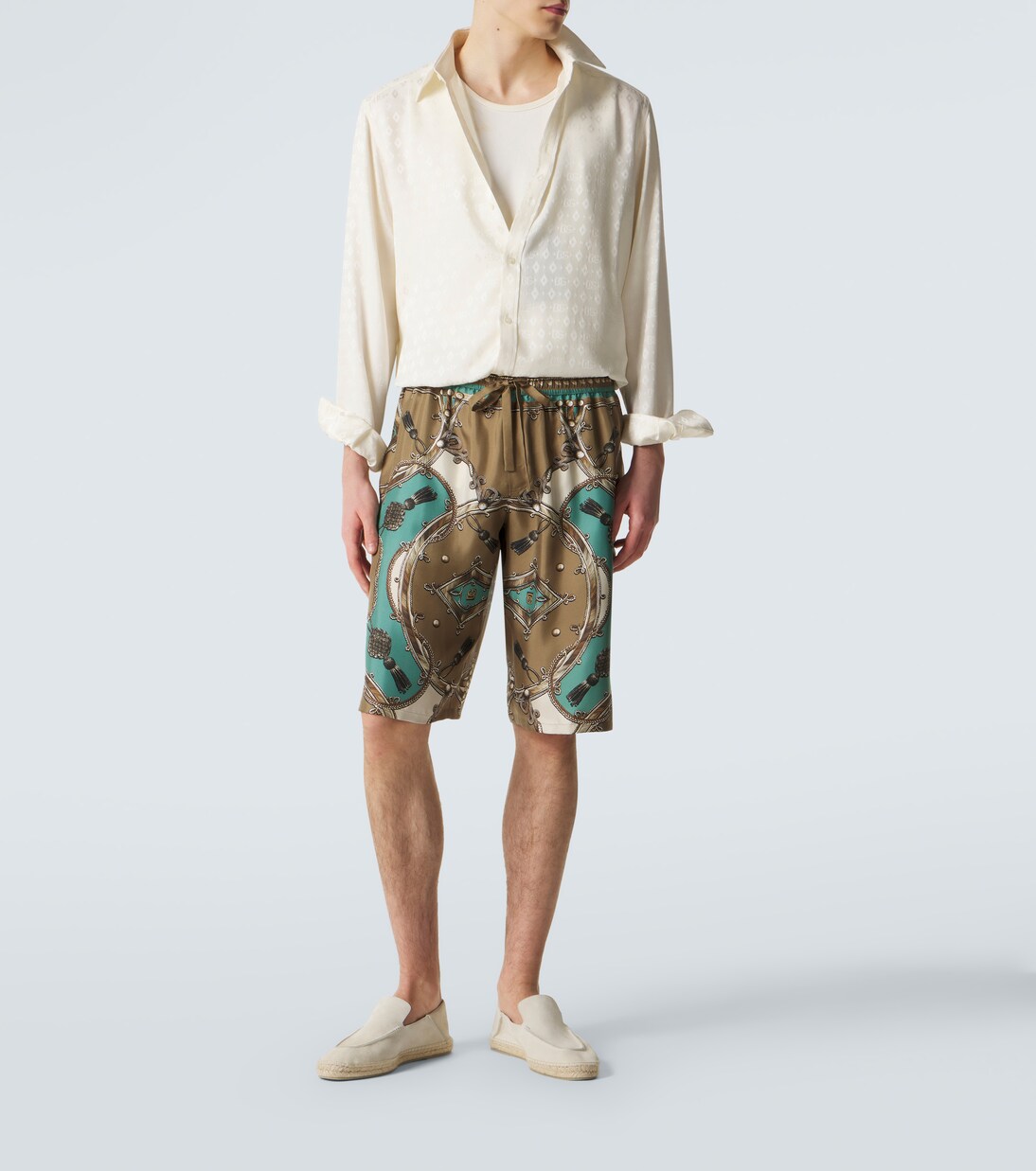 Printed silk twill shorts | Dolce&Gabbana