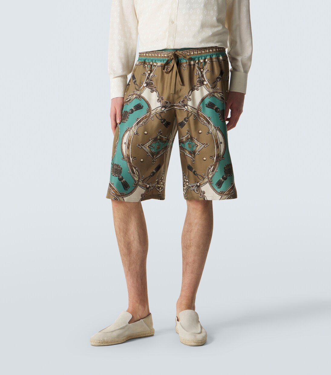 Printed silk twill shorts | Dolce&Gabbana