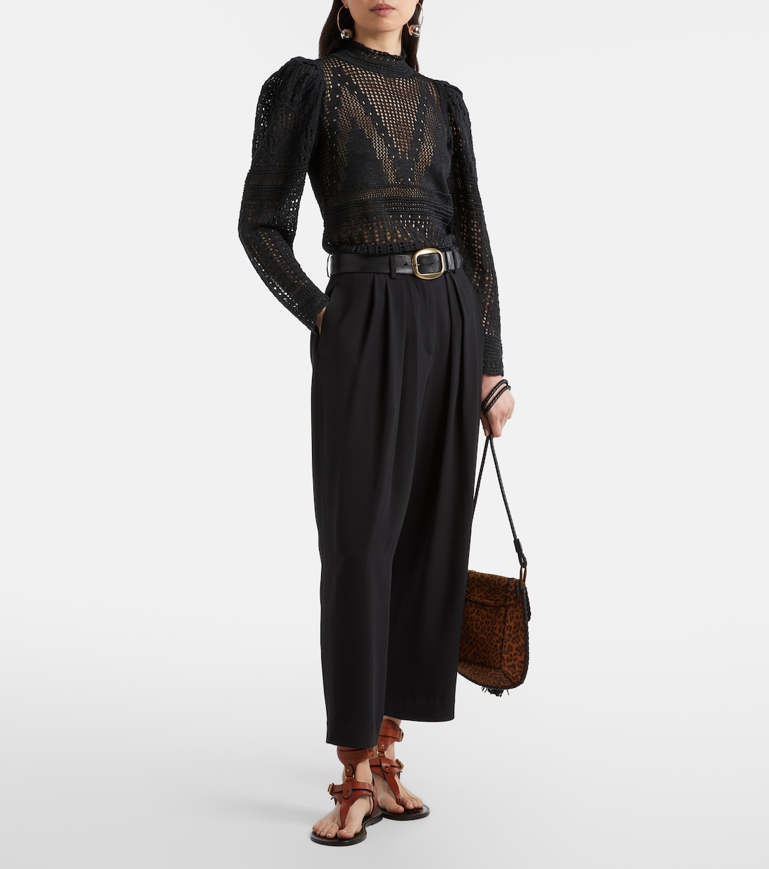 Janice high-rise crêpe wide-leg pants | Isabel Marant