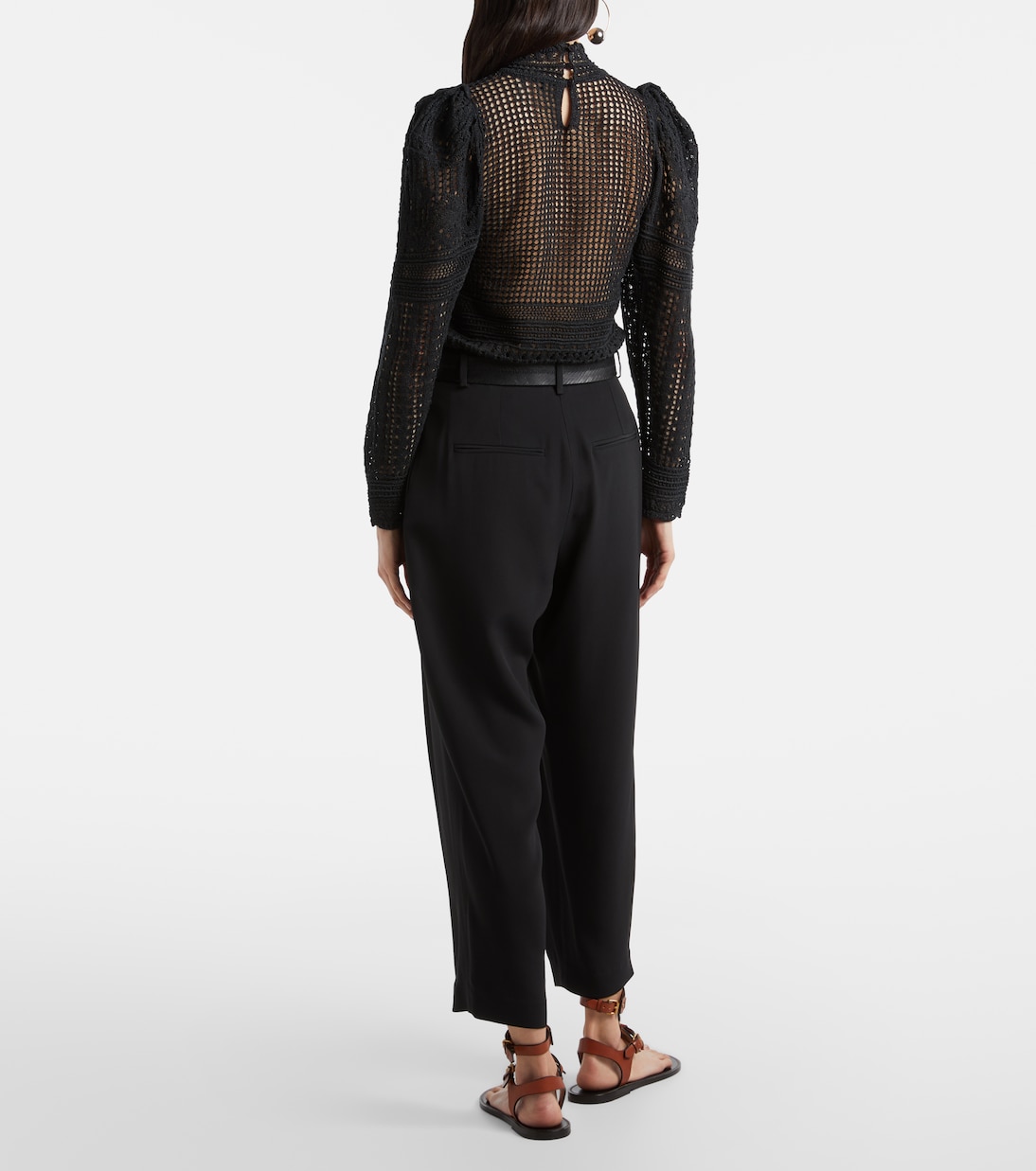 Janice high-rise crêpe wide-leg pants | Isabel Marant