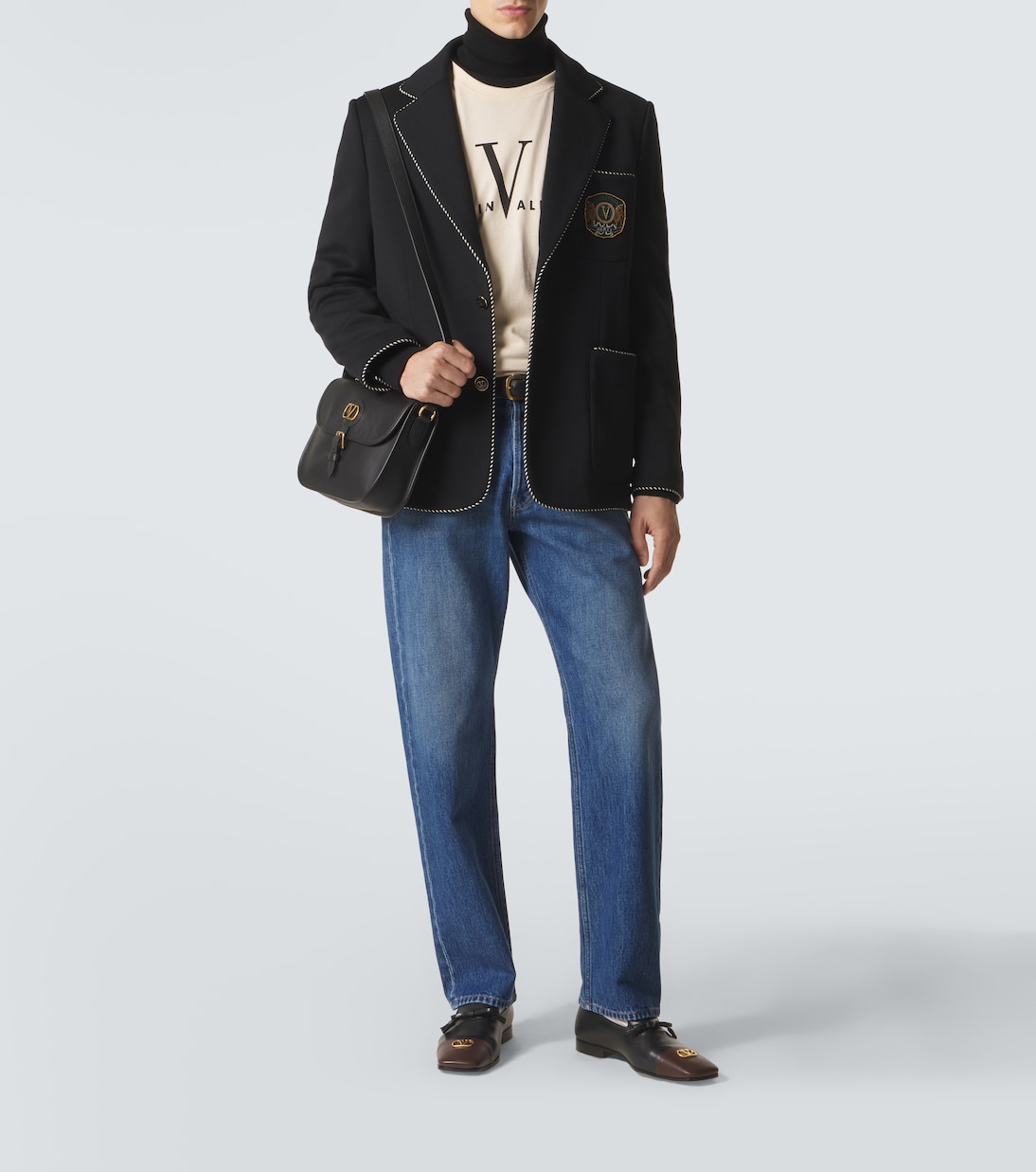 Antibes VLogo leather crossbody bag | Valentino Garavani