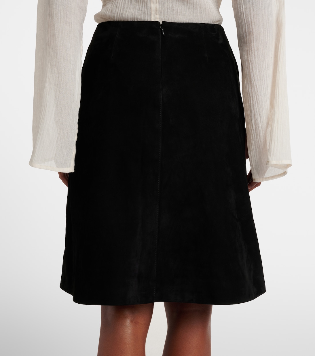 스웨이드 미디 스커트 | Toteme