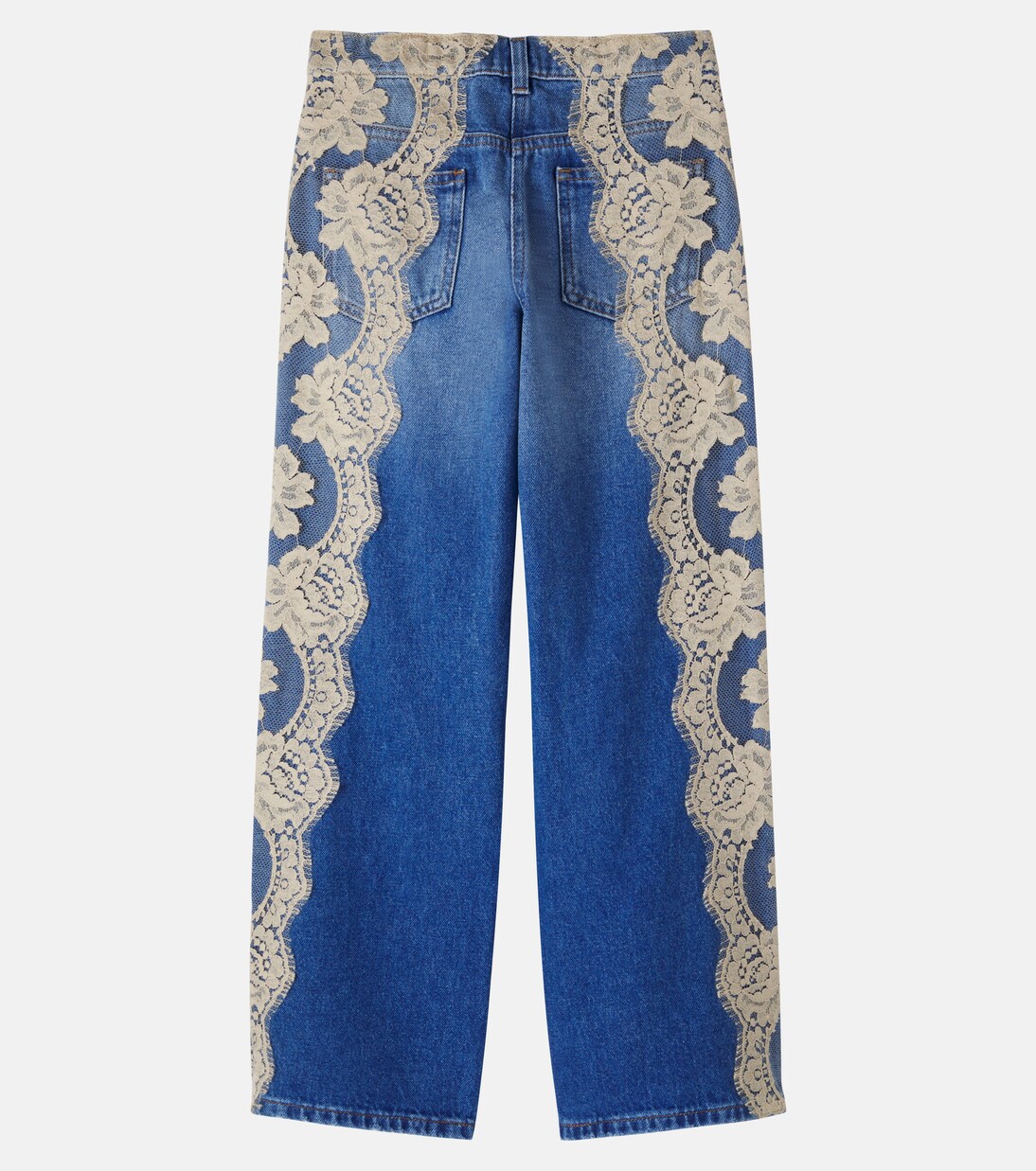 Jeans rectos con encaje | Dolce&Gabbana Kids