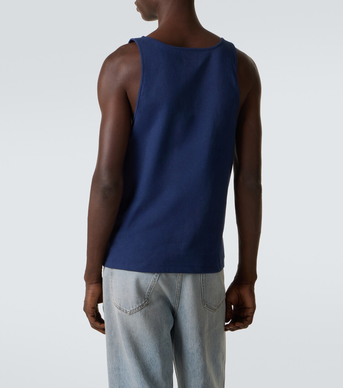 Cassandre embroidered cotton tank top | Saint Laurent