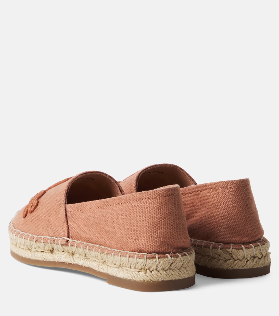 Logo leather-trimmed espadrilles | Chloé Kids