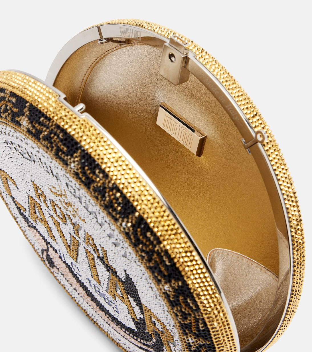 Clutch Royal Caviar mit Kristallen | Judith Leiber Couture
