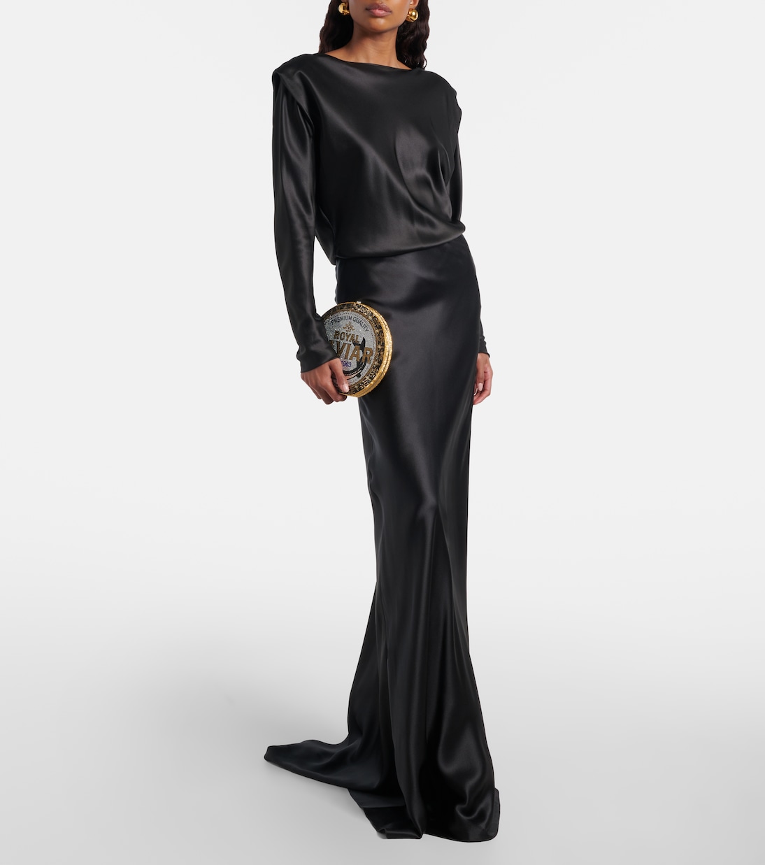 Clutch Royal Caviar mit Kristallen | Judith Leiber Couture