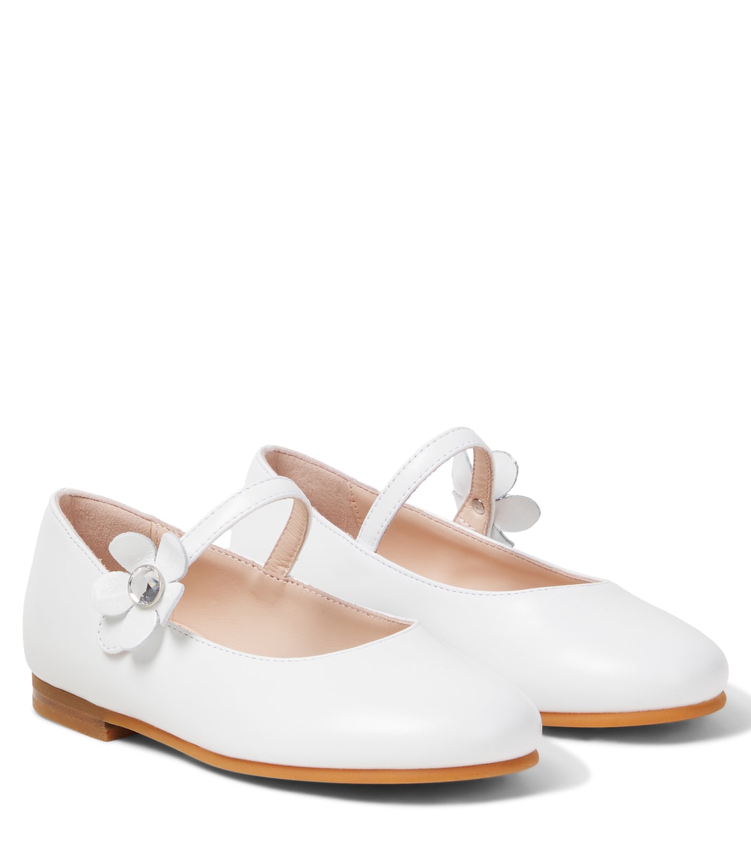 Embellished leather ballet flats | Il Gufo
