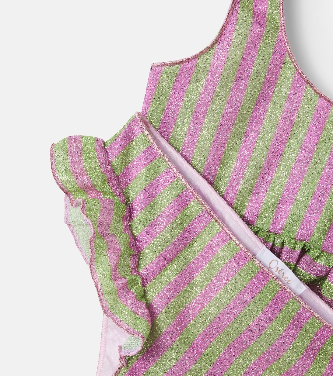 Lumière ruffled striped bikini | Oséree Kids