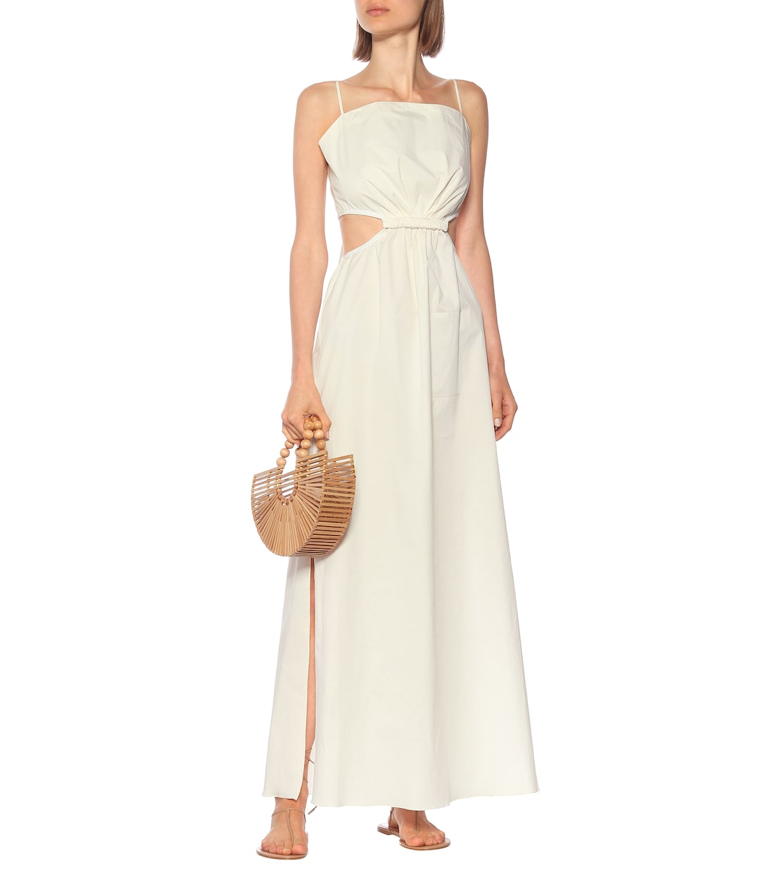 Maxikleid White Sand aus Baumwolle | Johanna Ortiz