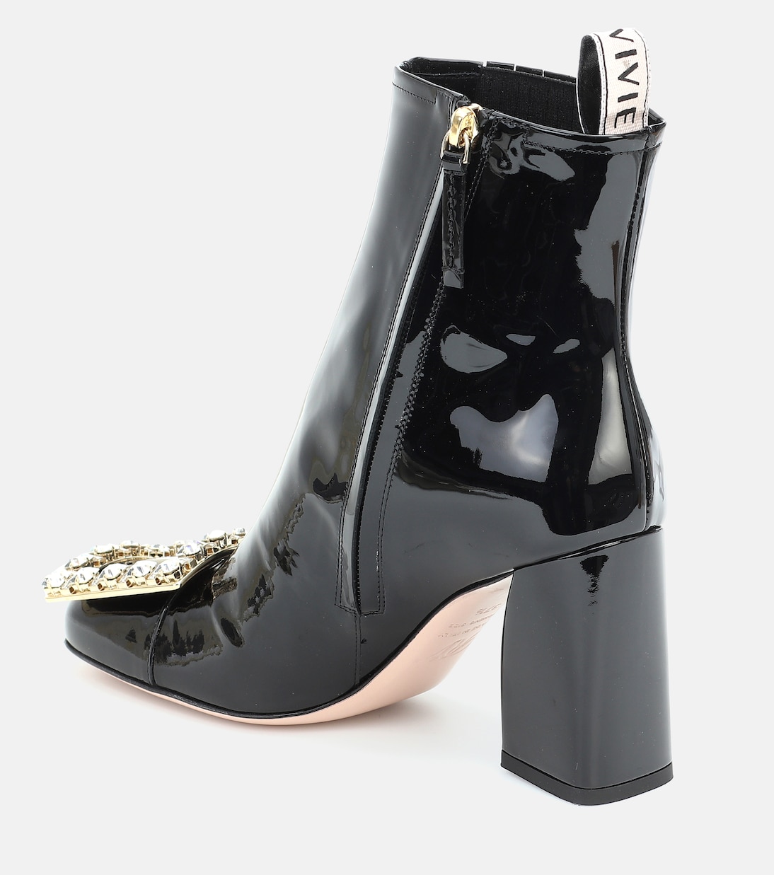 Très Vivier Strass patent leather ankle boots | Roger Vivier